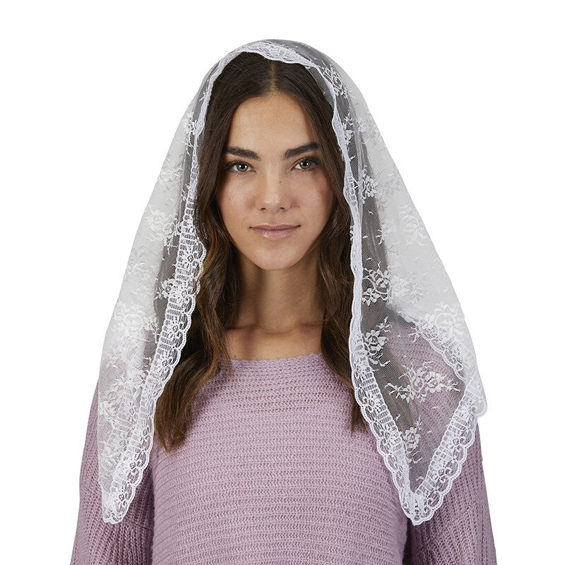 Traditional White Chapel Veil