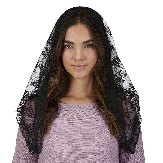 Traditional Black Chapel Veil