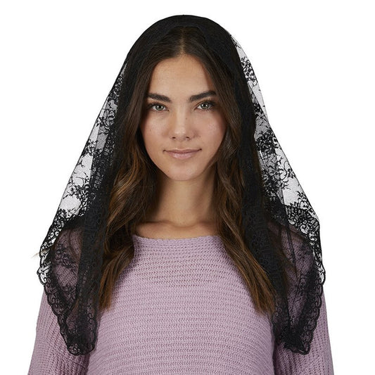 Traditional Black Chapel Veil