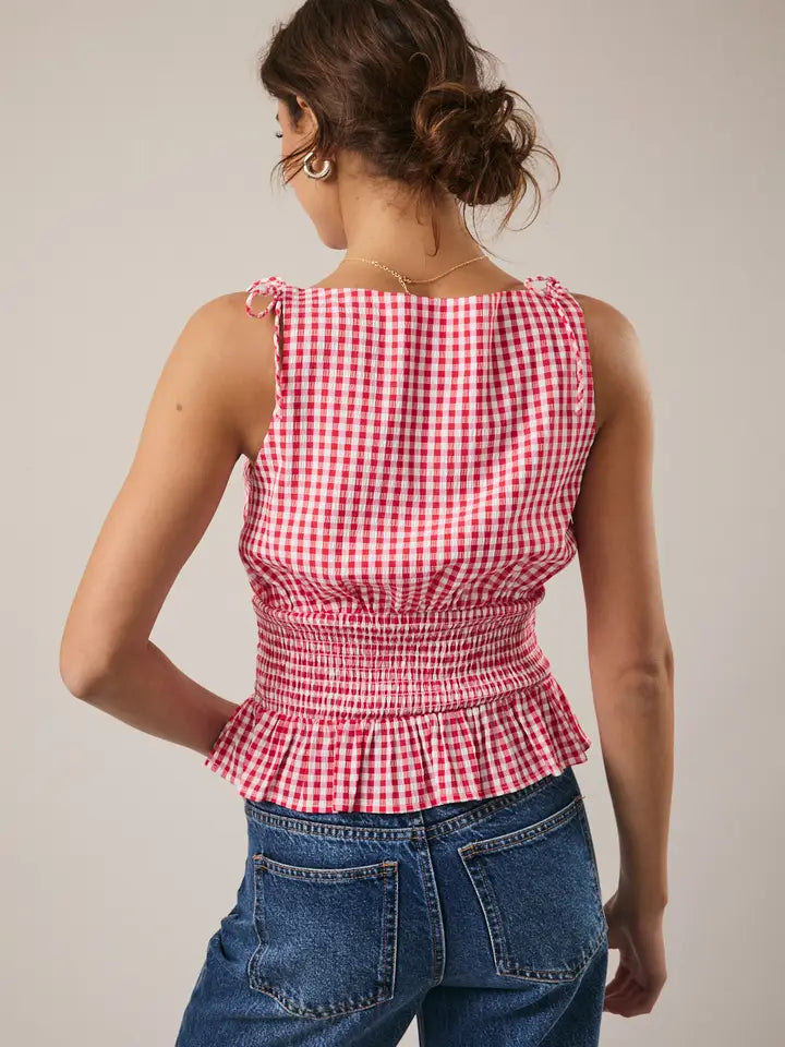 Strawberry Shortcake Gingham Top