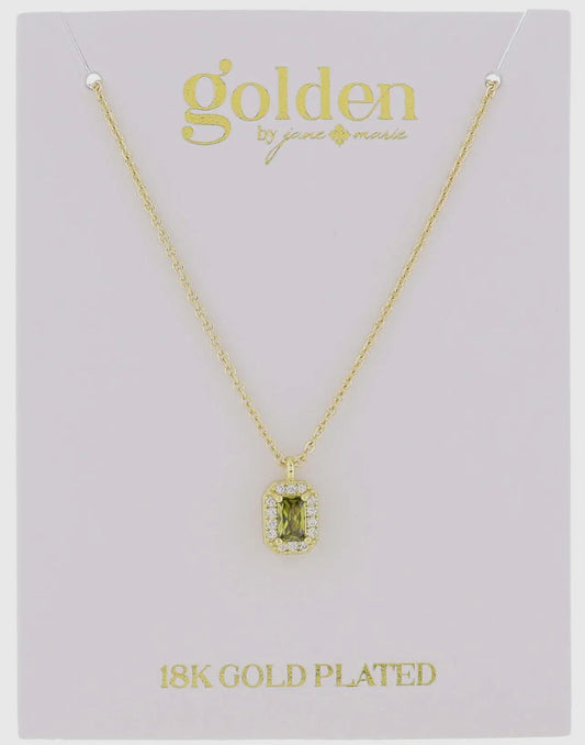 Birthstone Necklace- 18K