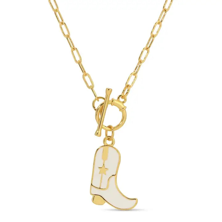 Cowgirl Pendant Necklace with Toggle Closure