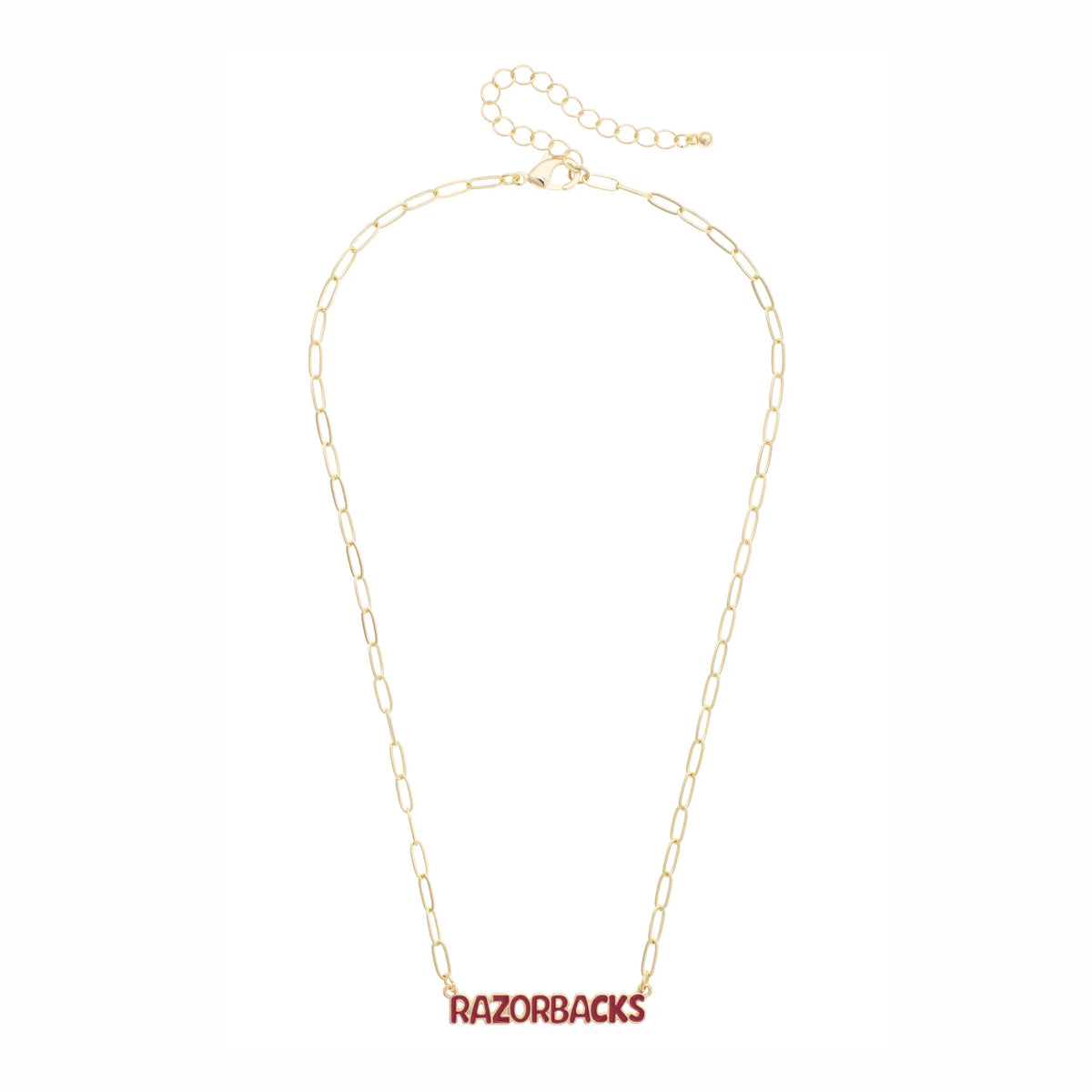 Arkansas Razorbacks Puffy Nameplate Necklace