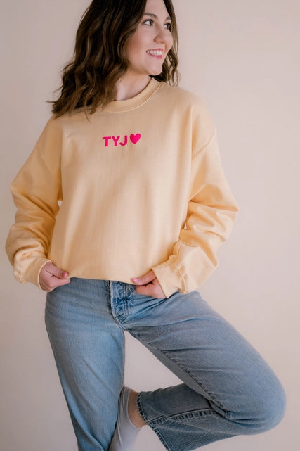 Thank you Jesus Pullover -Yellow
