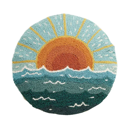 Circular Sun Seascape Hook Pillow