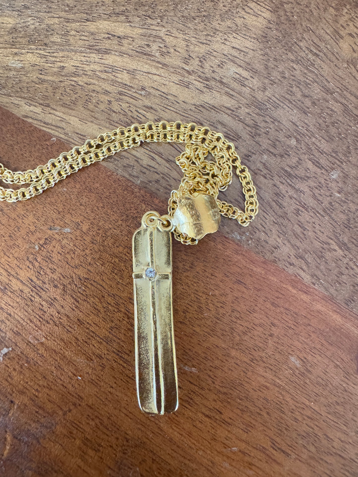 Tag Cross w/Cz Necklace