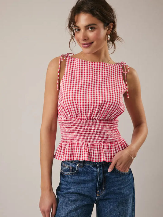 Strawberry Shortcake Gingham Top
