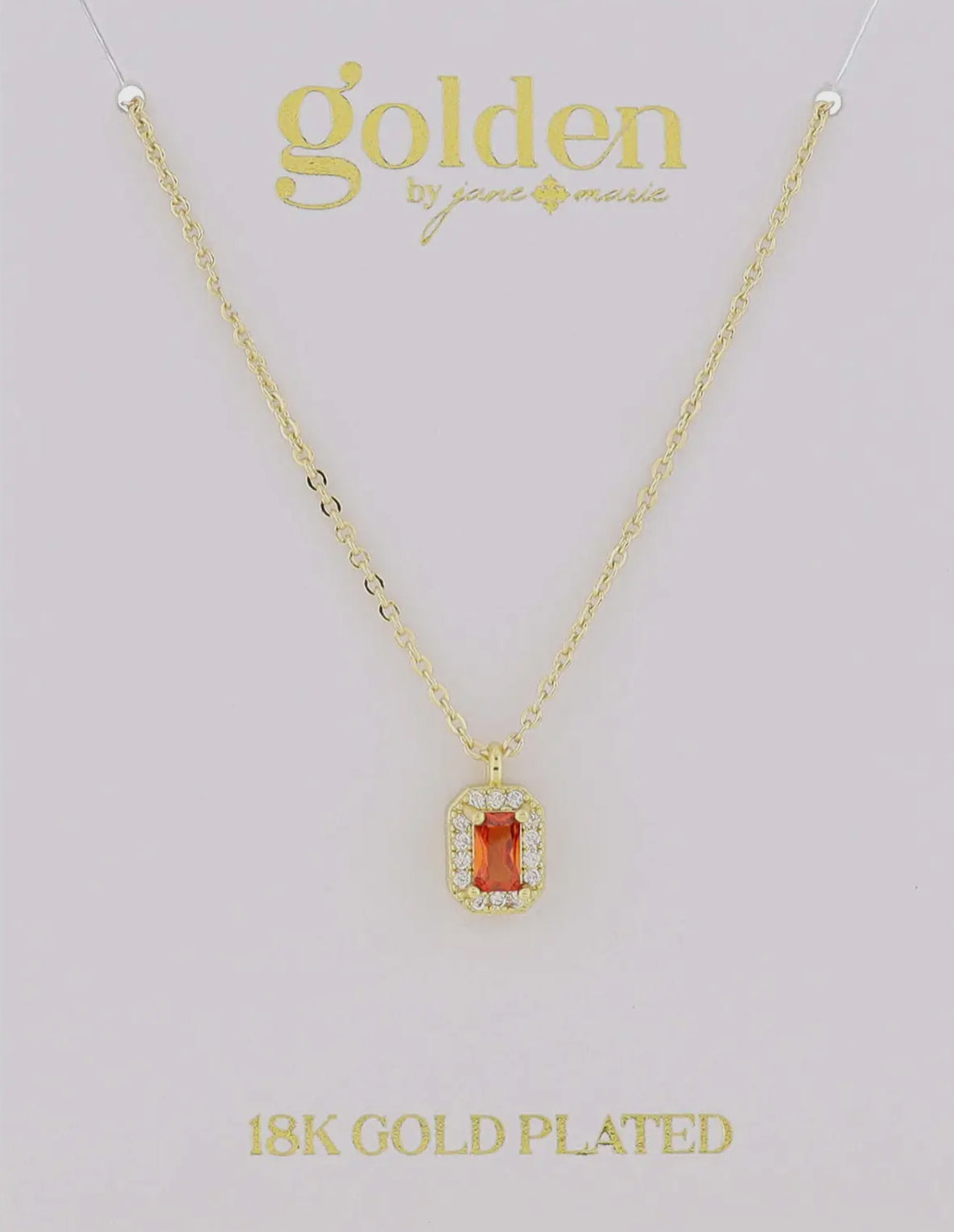 Birthstone Necklace- 18K
