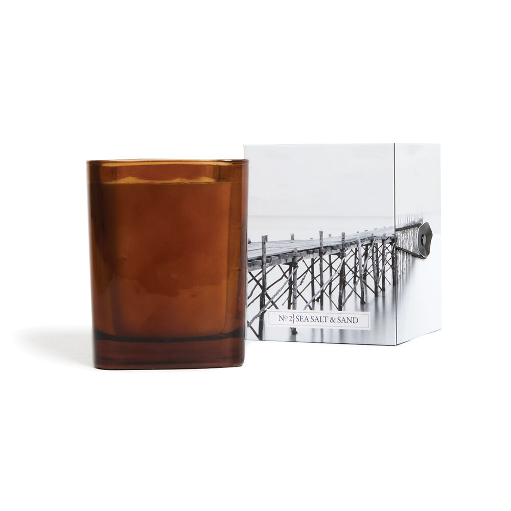 Sea Salt & Sand Square Amber Candle