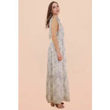 Misty Blue Midi Dress