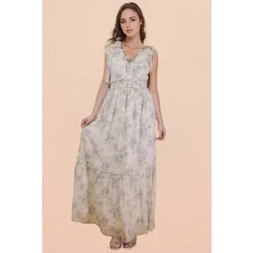 Misty Blue Midi Dress