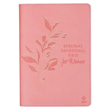 Devotional Bible Nlt For Women Faux Leather, Pink
