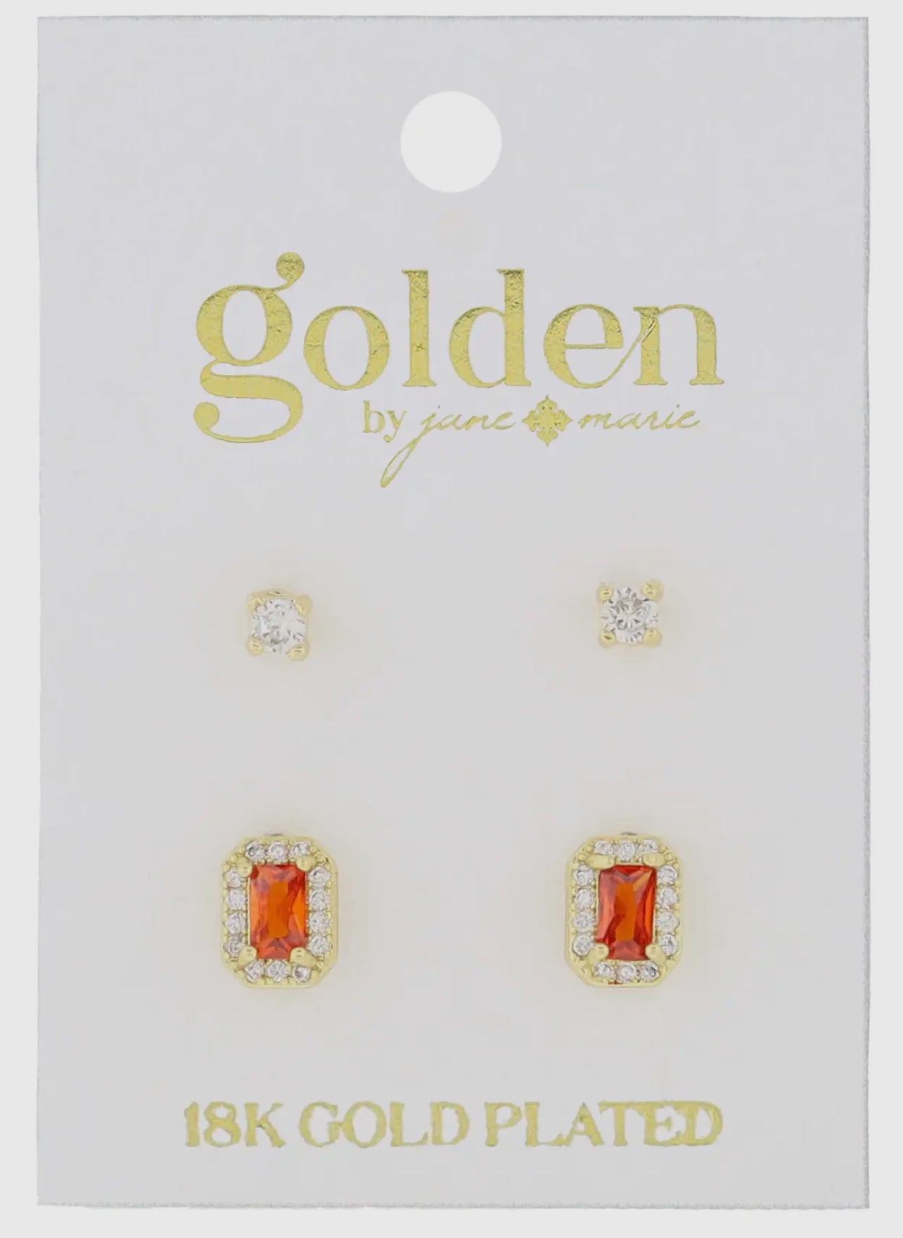 Birthstone Earring Set- 18K