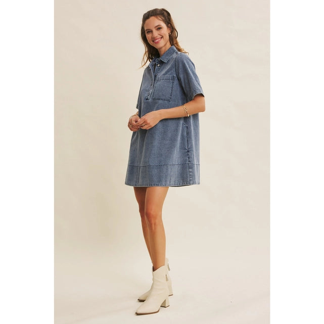 Vintage Denim Washed Dress