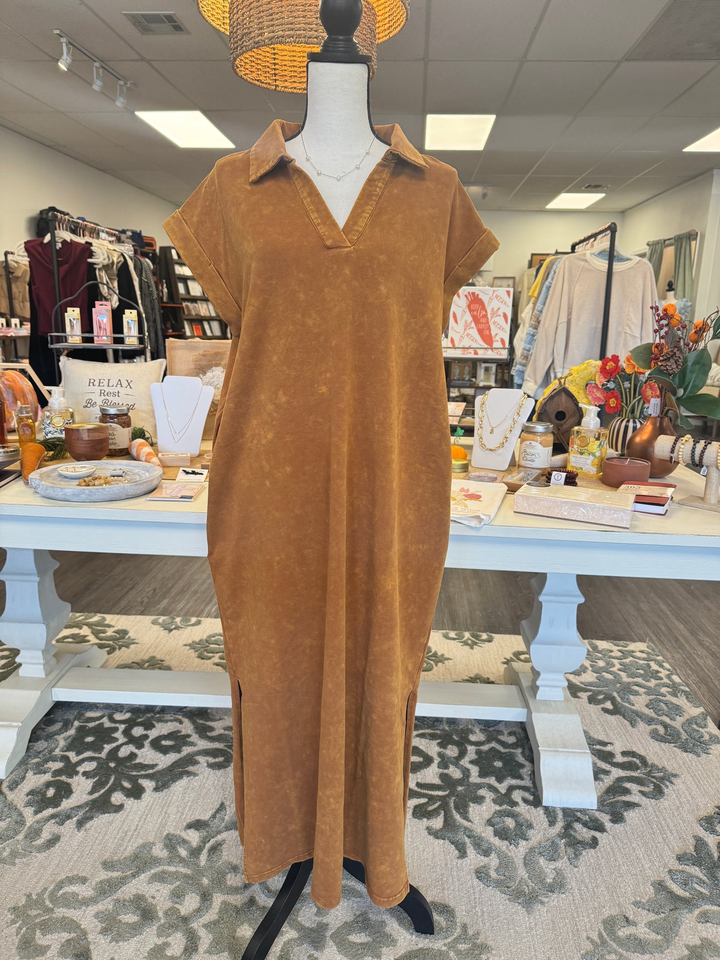 Taupe Washed Dress