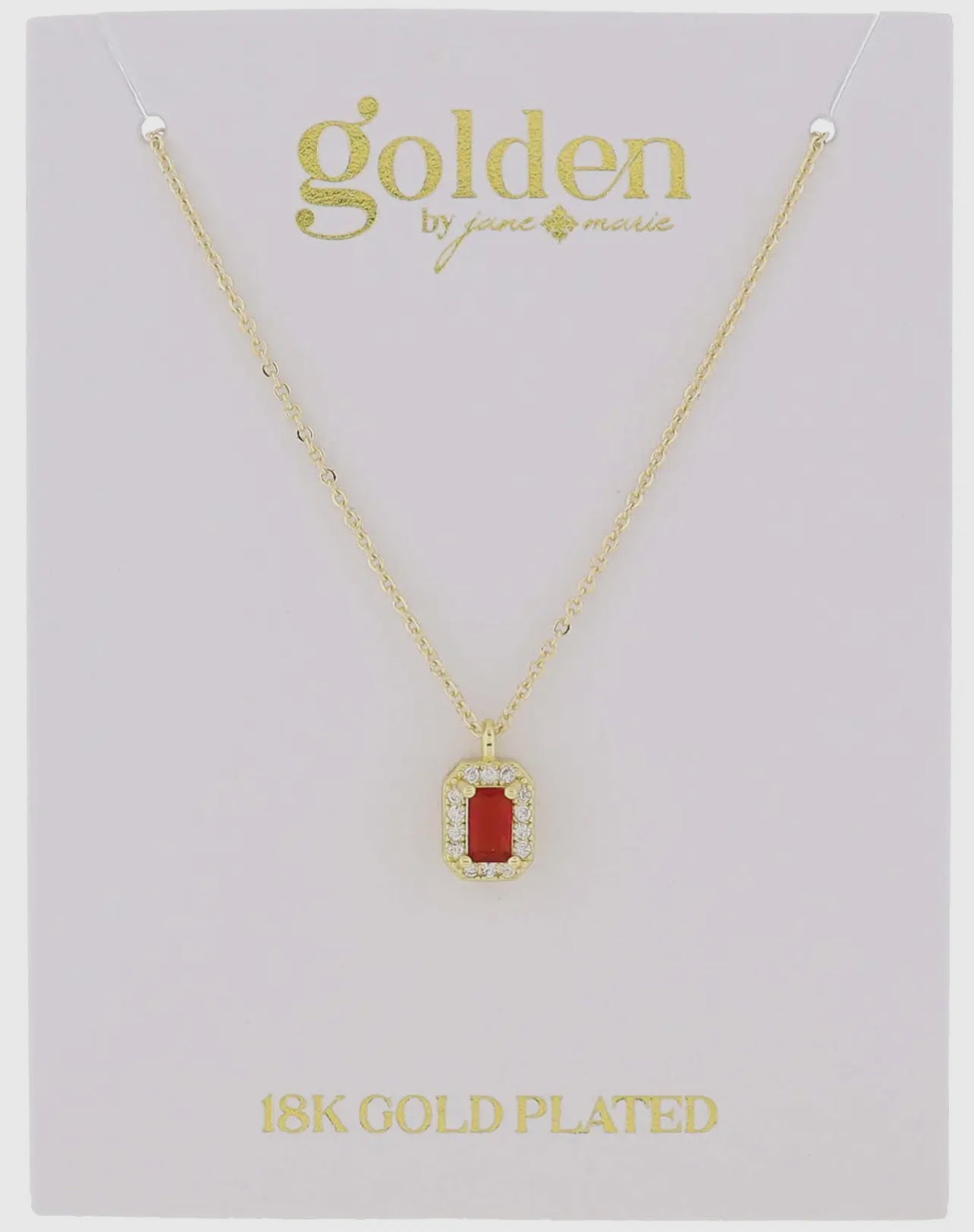 Birthstone Necklace- 18K
