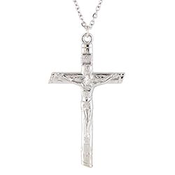 Log Crucifix Necklace