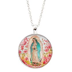 Our Lady Of Guadalupe Silver Necklace