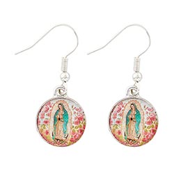 Our Lady Of Guadalupe Silver Earrings