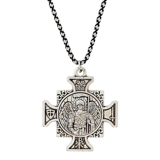Saint Michael Maltese Cross With Cord