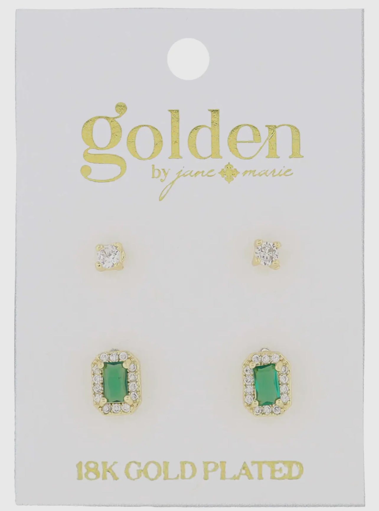 Birthstone Earring Set- 18K