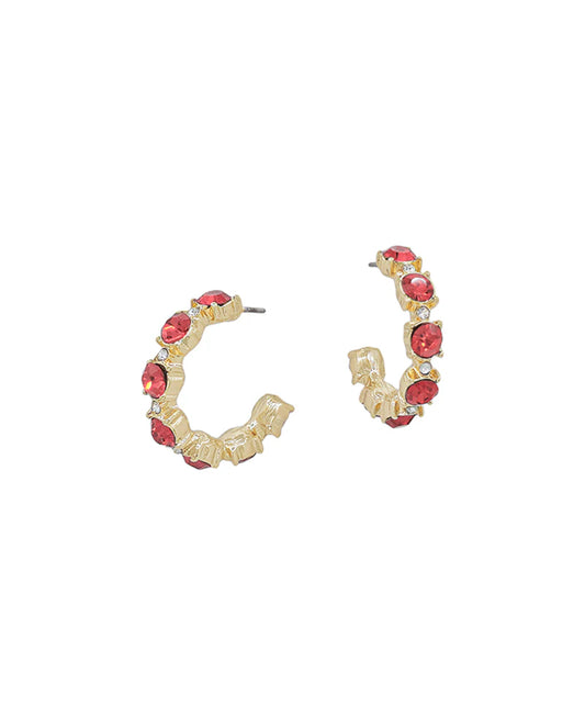 Crystal Hoop Earring