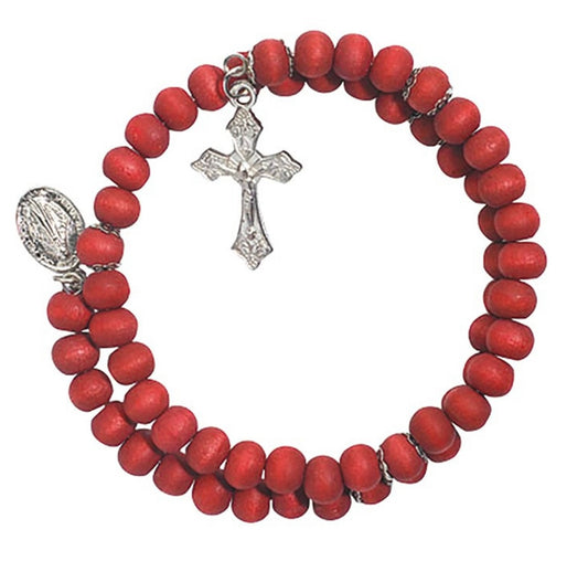 Rose Scented Wrap Style Rosary Bracelet