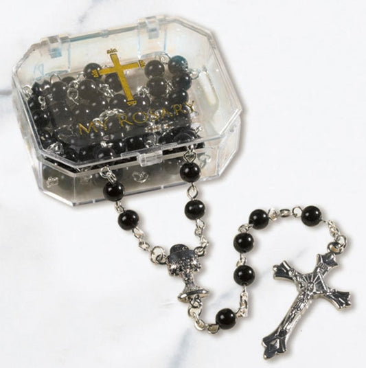 Black First Communion Rosary