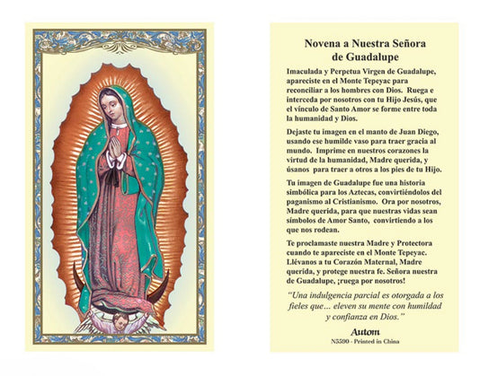 Our Lady of Guadalupe Spanish Laminated Holy Card