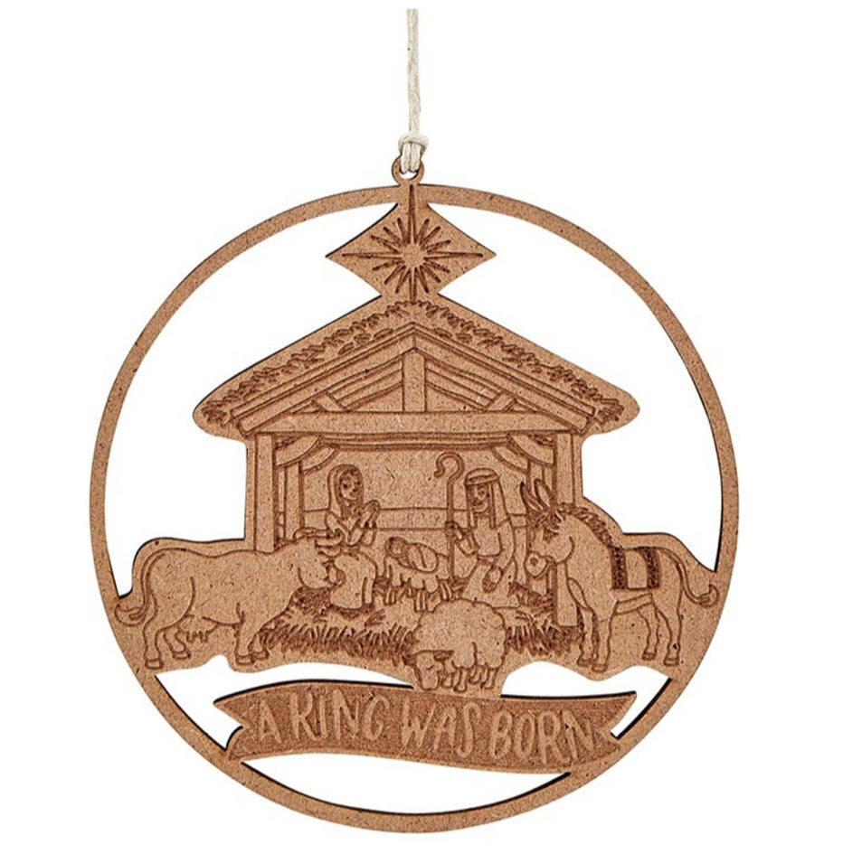 Laser Cut Wood Ornament