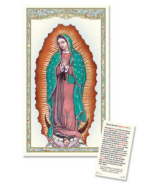 Our Lady of Guadalupe/Pryr Unbrn Laminated Holy Card