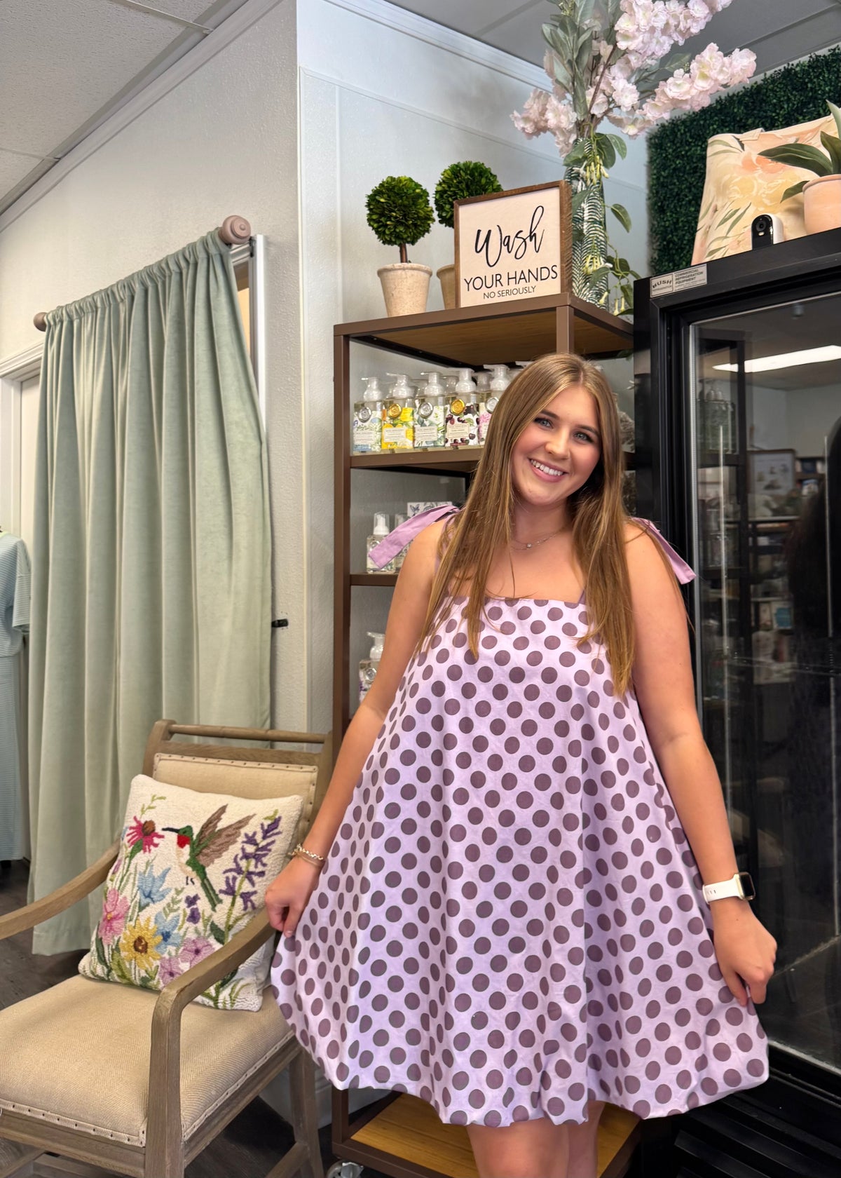 Purple Polka Dot Bubble Dress