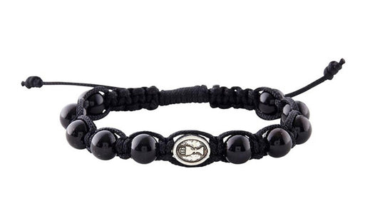Black First Communion Rosary Bracelet