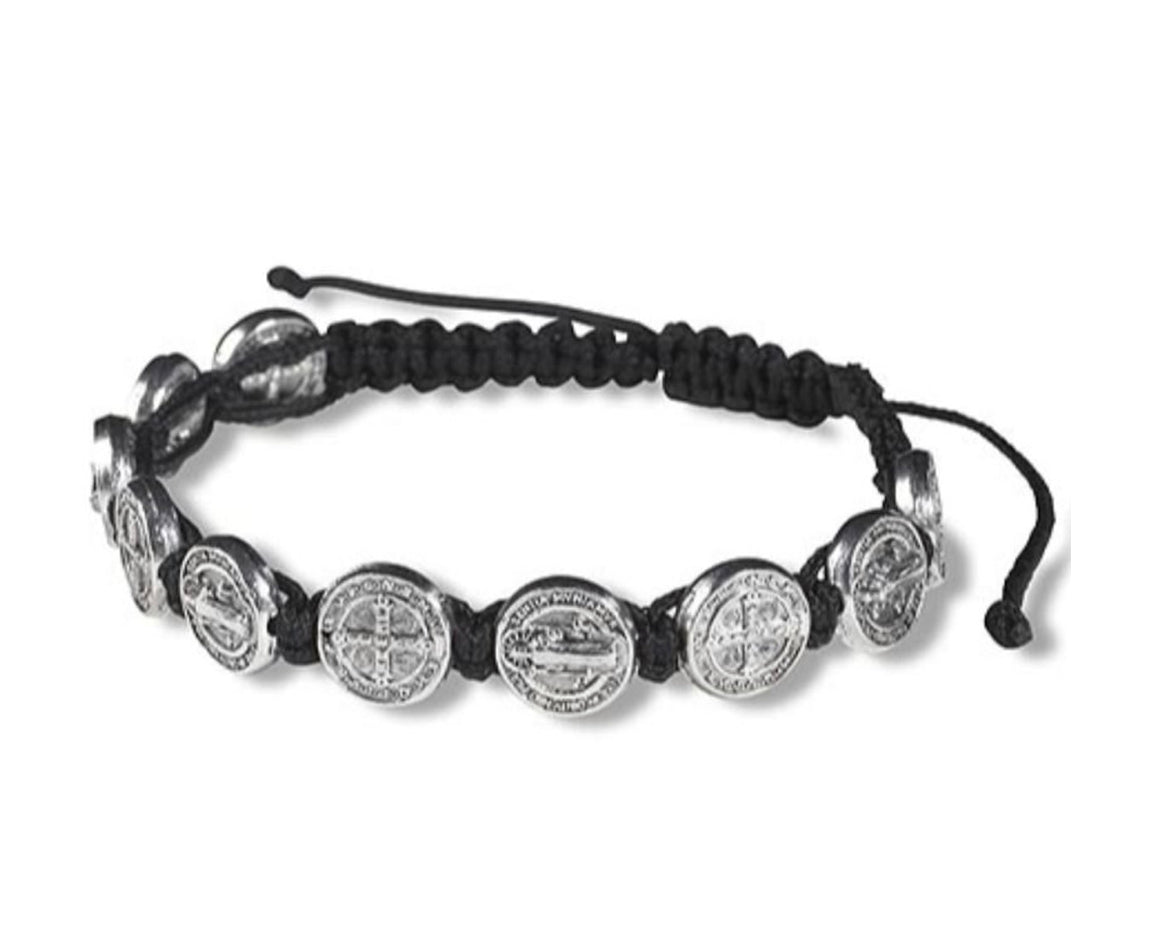 Black St. Benedict Medal Bracelet