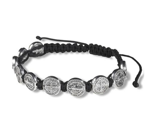 Black St. Benedict Medal Bracelet
