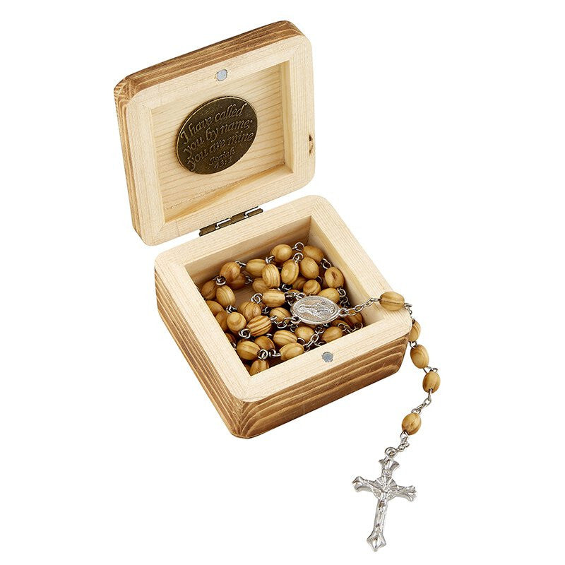 Wood Rosary with Gift Box