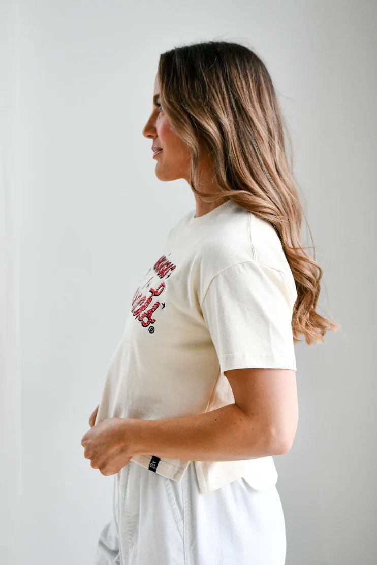 Oatmeal Arkansas Lasso Luxe Tee