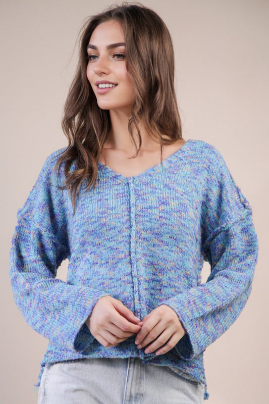 Blue Mix Knit Sweater