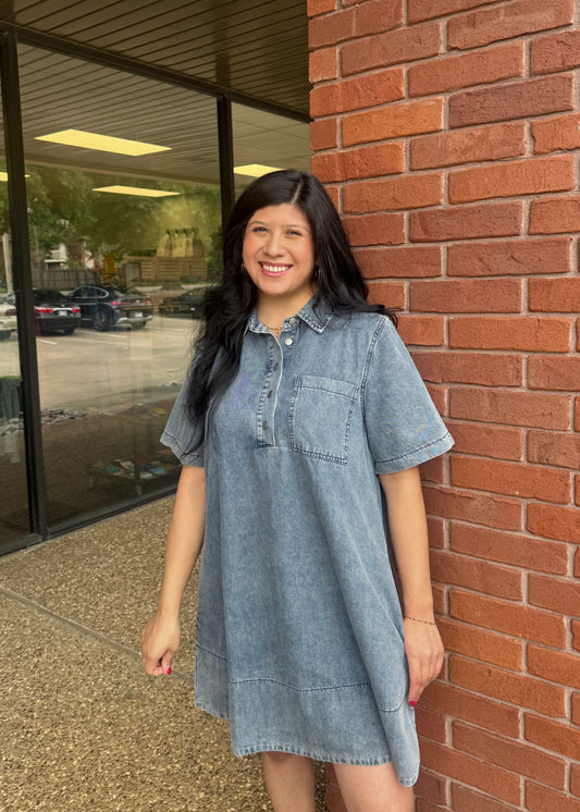 Vintage Denim Washed Dress