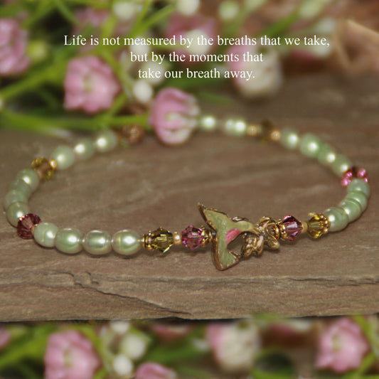 Freshwater Pearl Timeless Hummingbird Bracelet