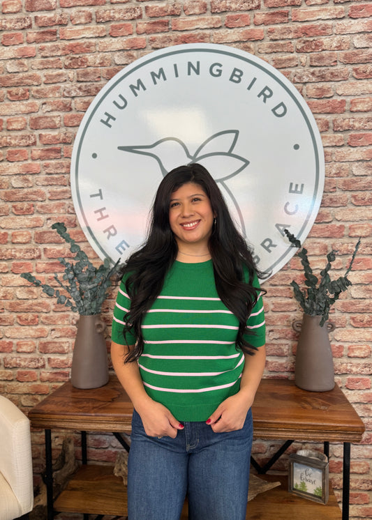 Watermelon Soft Striped Top