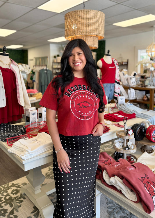 UARK Crimson Sayler Star Tee
