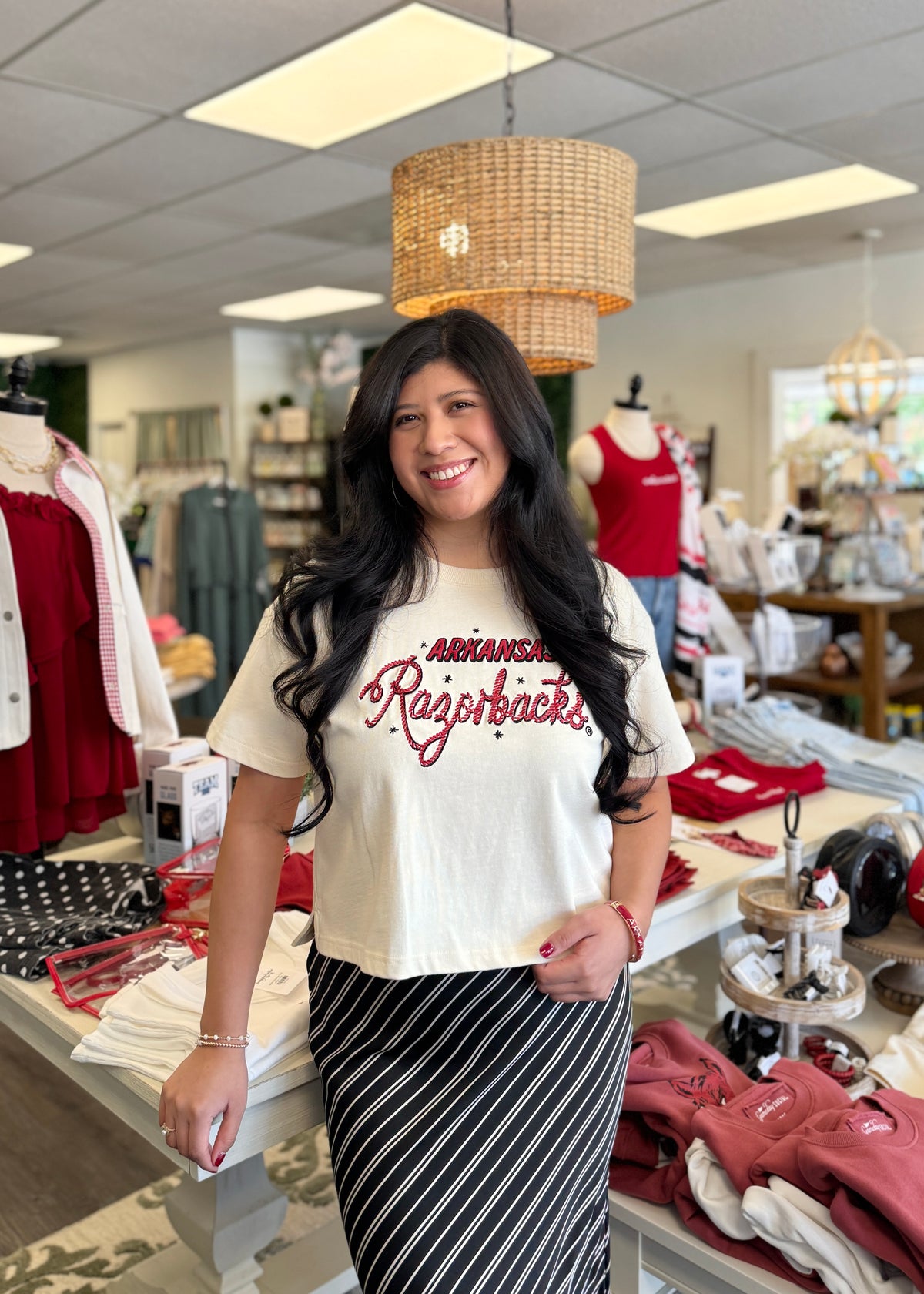 Oatmeal Arkansas Lasso Luxe Tee