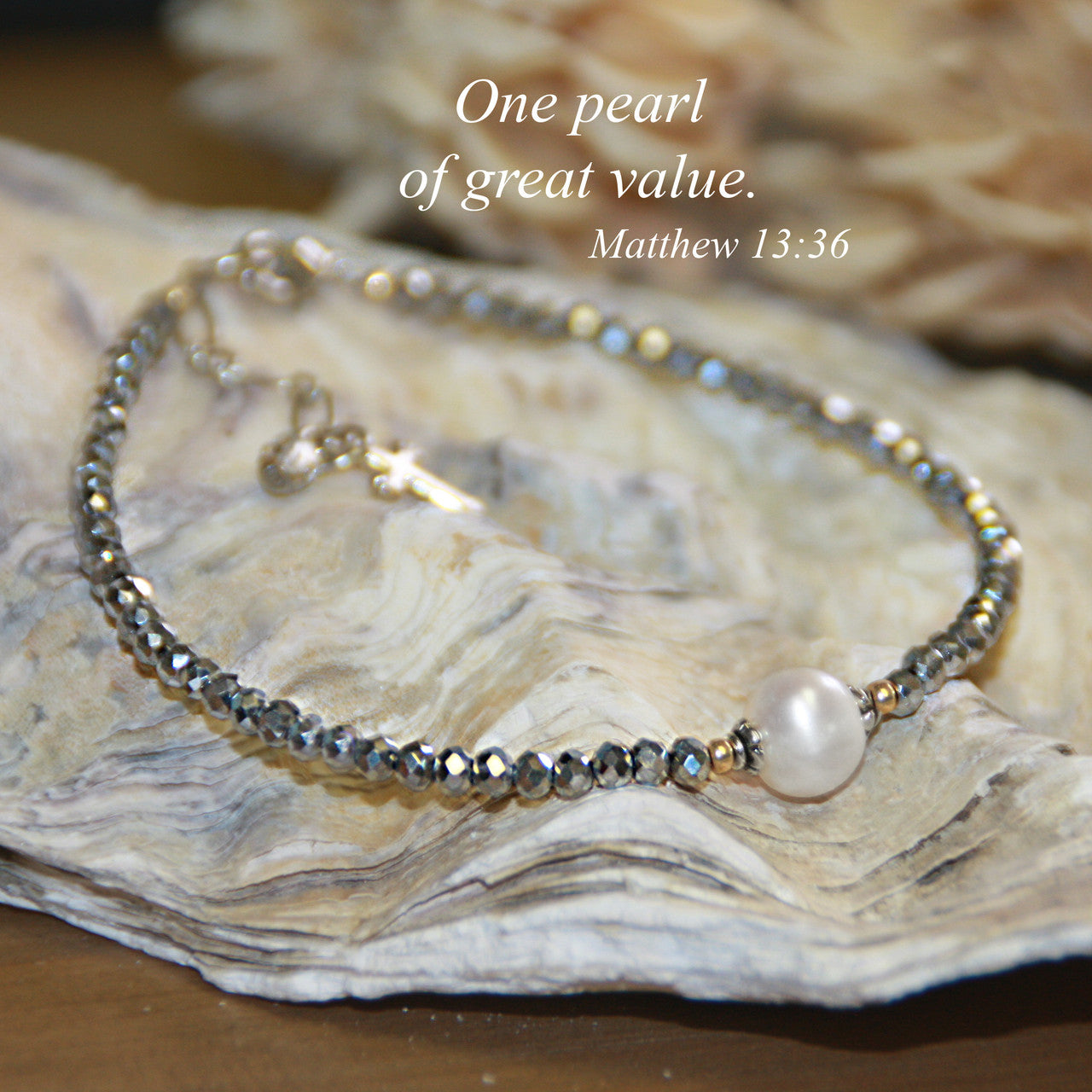 One Pearl Matthew 13:36 Timeless Bracelet