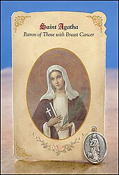 Agatha Breast Cancer Healing Medal Set