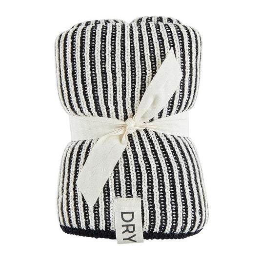 Knit Dish Towel - Ivory/Black