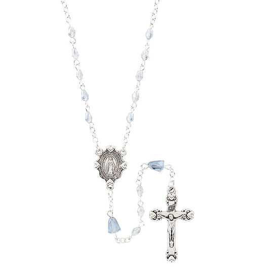Petite Silver Rosary Necklace