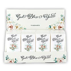 Floral God Bless You Tissues