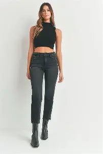 Washed Black Vintage Straight Jean