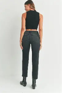 Washed Black Vintage Straight Jean